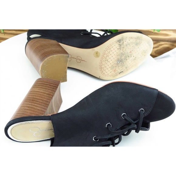 Jessica Simpson Women‎ Sz 7 M Black Pump Synthetic Shoes Tilory - Picture 10 of 11